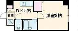 プーテゥジュール4番館 408 4階1DKの間取り