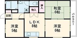 ソフィアコート古江西町 105 1階3LDKの間取り