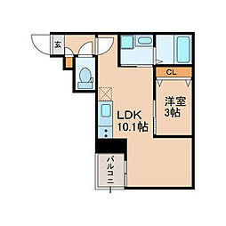 SHOKEN Villa名古屋<森下> 3階1LDKの間取り