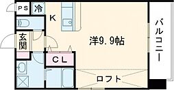 ＧＲＡＮＸＩＡ井口 11階ワンルームの間取り