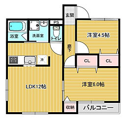 間取図画像 2LDK