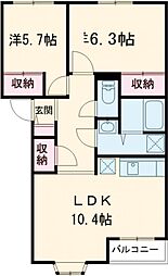 間取図画像 2LDK