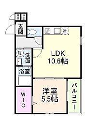 CASA・COMFORT 3階1LDKの間取り