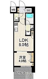 サンロージュ大分駅前 10階1LDKの間取り