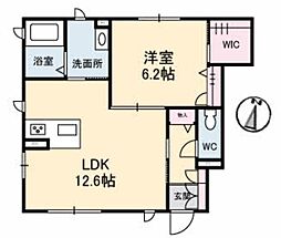 ワンデゥルン 1階1LDKの間取り