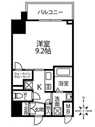 I-STAGE住吉町 5階1Kの間取り