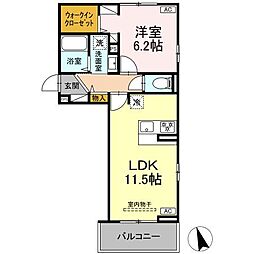 ヴィラＨ＆Ｈ 3階1LDKの間取り