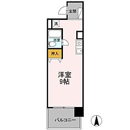 スカイパーク北本町 1階ワンルームの間取り