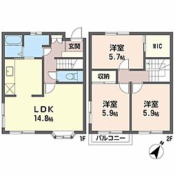 ファミール石芝ＡＢＣ A 1階3LDKの間取り