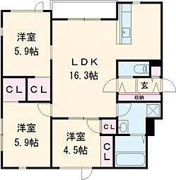 間取図画像 3LDK