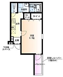 フジパレス西湊I番館 102 1階1Kの間取り