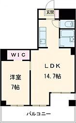 アプリーレ京町 3階1LDKの間取り