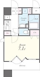 アーバンウェル茨木 2階ワンルームの間取り