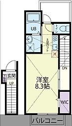 Grande Faith(グランフェイス) 大津 2階ワンルームの間取り