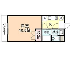 ｃｅｄｒｏ　ｖａｌｌｅ（セドロバーレ） 3階1Kの間取り