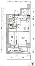 SYFORME SUMIYOSHI III 5階1LDKの間取り