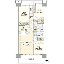 プラウドシティ吉祥寺 8階3LDKの間取り