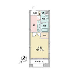 GRAN DUKE 四日市 4階1Kの間取り