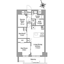 コンフォリア東葛西 1階2SLDKの間取り