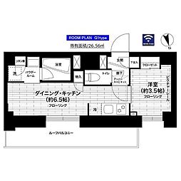 グランドコンシェルジュ練馬中村橋アジールコート 4階1DKの間取り