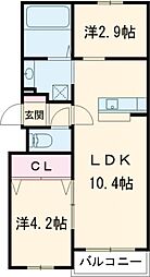 LIFEFIELDみやま 1階1SLDKの間取り