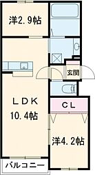 LIFEFIELDみやま 1階1SLDKの間取り