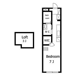 江古田の森 2階ワンルームの間取り