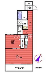 ソル　レヴァンテ 3階1LDKの間取り