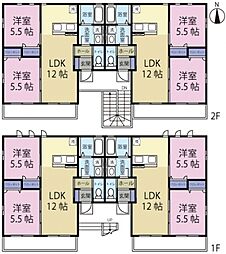 アイリス 2LDKの間取図画像