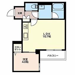 Ｃｈａｒｄｏｎ 1階1LDKの間取り