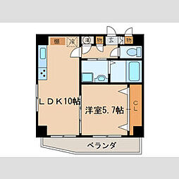 Prosperite 6階1LDKの間取り
