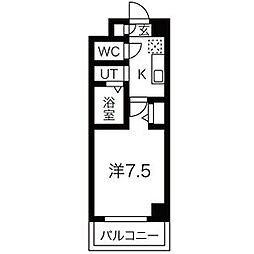 Lieben Villa(リーベンヴィラ)FR1か月&初回保証料無料&火災保 4階1Kの間取り