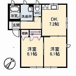 間取図画像 2DK