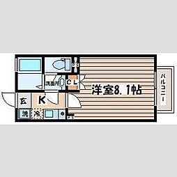 プリマベーラ 1階1Kの間取り
