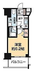 ガレリアレジデンス石川町 10階1Kの間取り