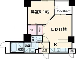 Ｌａ　Ｃｈｉｃ　Ｃｅｒｉｓｅ 10階1LDKの間取り