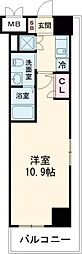 南海高野線 堺東駅 徒歩5分の賃貸マンション 12階1Kの間取り