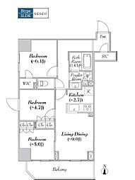 ＡＳＭＡＣＩ　　ＭＡＩＳＯＮ両国II 6階3LDKの間取り