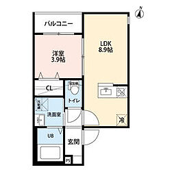 COLORSII(カラーズツー) 3階1LDKの間取り