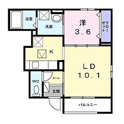 間取図画像 1LDK