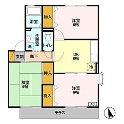 ネオ・アヴァンセ五代壱番館 3DKの間取図画像