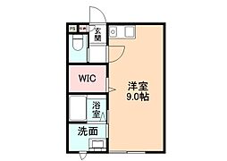 レージュ太閤山III 2階ワンルームの間取り