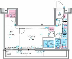 ＧＥＮＯＶＩＡ町田 3階1DKの間取り