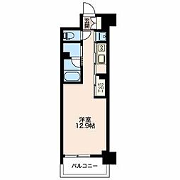 プレスタンテＫ．Ｓ 2階ワンルームの間取り