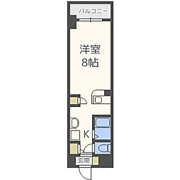 Osaka Metro堺筋線 扇町駅 徒歩3分の賃貸マンション 12階ワンルームの間取り