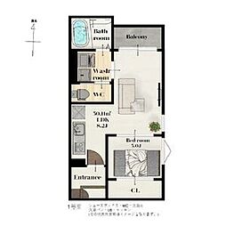REGALEST薬師堂駅 2階1LDKの間取り
