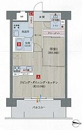 Sea garden 船小路（シーガーデンフナコウジ） 6階1LDKの間取り