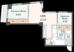 メゾン・ノア 2階2LDKの間取り