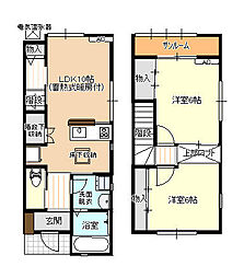ファイン婦中Ｅ棟 12階2LDKの間取り