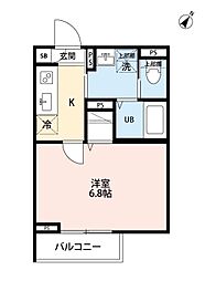 robot home 柳瀬川III(ロボットホームヤナセガワスリー) 1階1Kの間取り